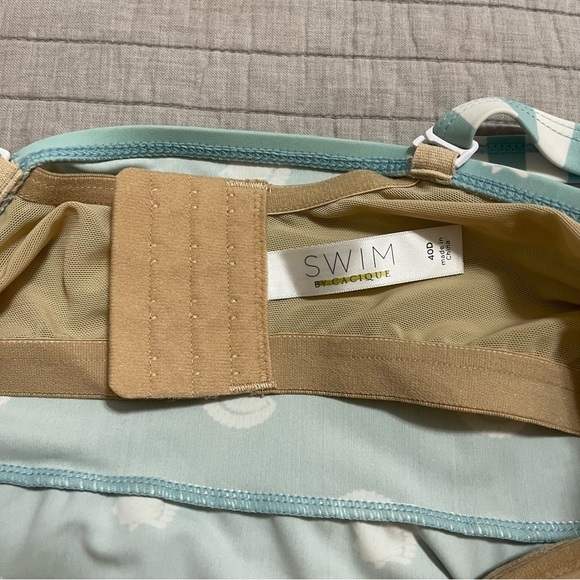 Swim by Cacique Seashell High Low Tankini  Lightly Lined Bandeau 40D - Picture 4 of 9